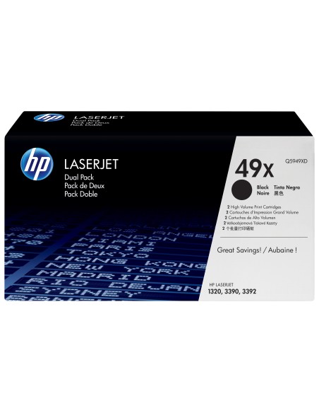HP 49X toner cartridge 2 pc(s) Original Black